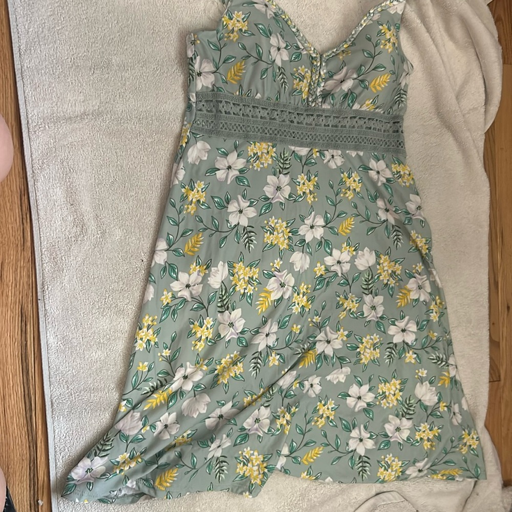 Green,yellow and white Walmart dress
